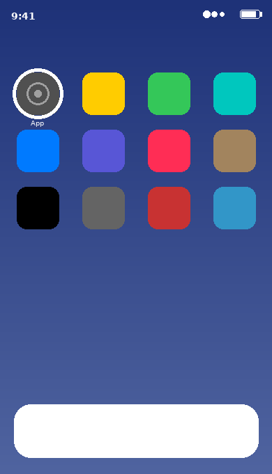 Animation showing the app icon finishing installation