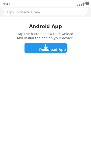 Animation showing how to download the app and confirm the warning
